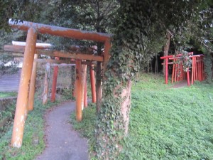 島根・鳥取旅行３日目に行った揖夜神社のお稲荷様の鳥居。